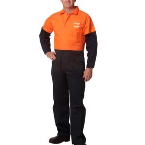 Orange 2-Tone Coverall Twill Cotton