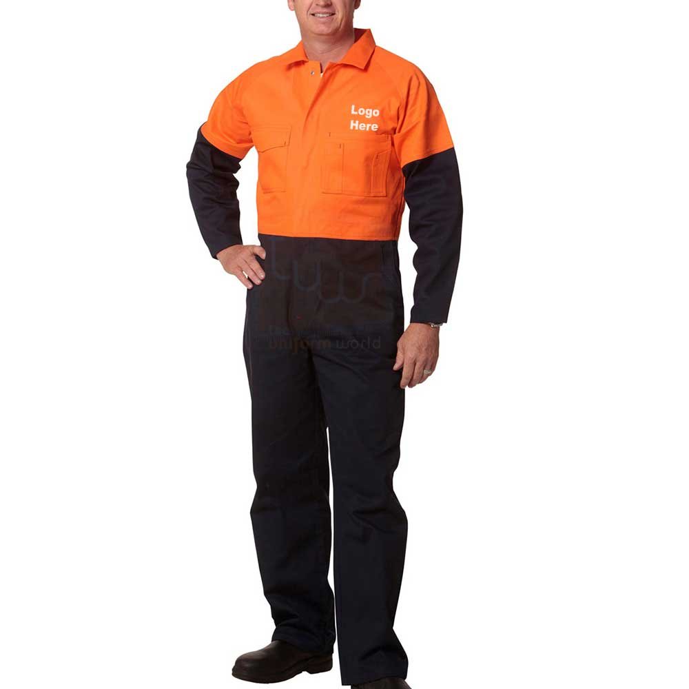Orange 2-Tone Coverall Twill Cotton